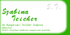 szabina teicher business card